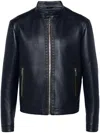 Fendi Selleria Leather Jacket In Black