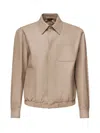 Fendi Selleria Leather Jacket In Orange