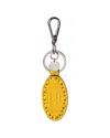 Fendi Selleria Leather Key Ring In Yellow