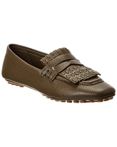 Fendi Selleria Leather Loafer In Brown