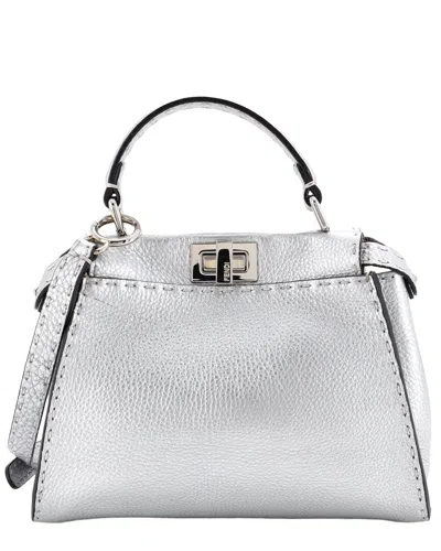 Fendi Selleria Peekaboo Bag Mini (authentic Pre-loved) In White