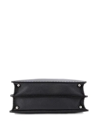 Pre-owned Fendi Selleria Peekaboo Iseeu Bag Leather Medium Satchel In Gray