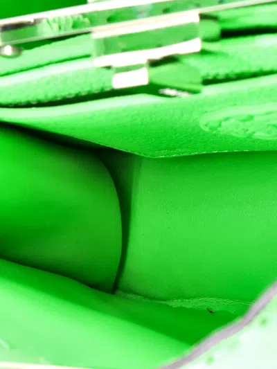 Pre-owned Fendi Selleria Peekaboo Iseeu Bag Leather Small Satchel In Green