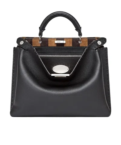 Fendi Selleria Peekaboo Iseeu Soft Medium In Black