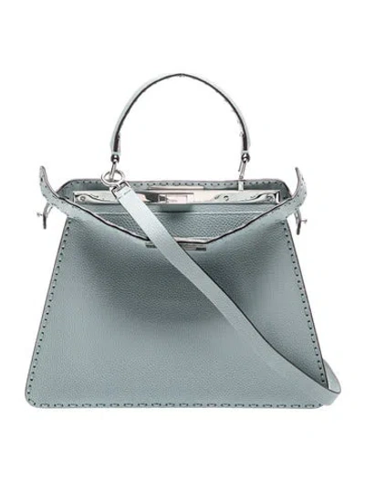 Pre-owned Fendi Selleria Peekaboo Medium 2024 In Blue