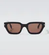 Fendi Selleria Rectangular Sunglasses In Brown