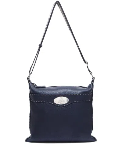 Pre-owned Fendi Selleria Shoulder Bag In Black