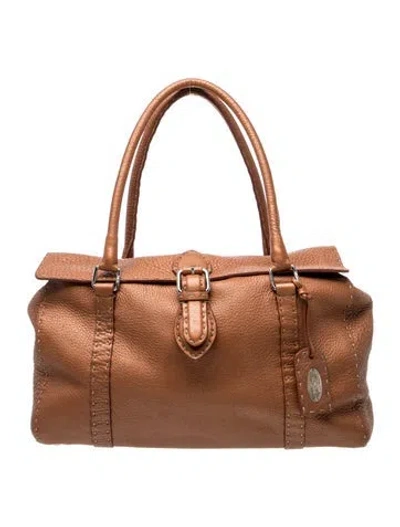 Pre-owned Fendi Selleria Shoulder Bag In Orange