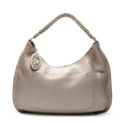 Pre-owned Fendi Selleria Silver Shoulder Bag ()