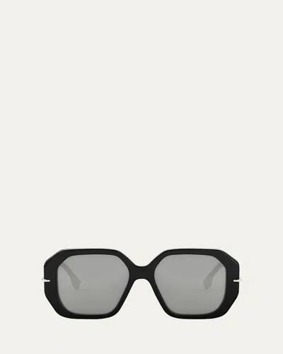 Fendi Selleria Square Acetate Sunglasses In Black