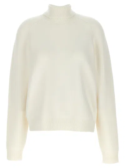 Fendi Maglione In Misto Cashmere Bianco Donna In White