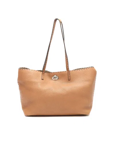 Fendi Selleria Tote Bag In Brown