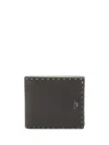 Fendi Exposed Stitching Leather Bifold Wallet