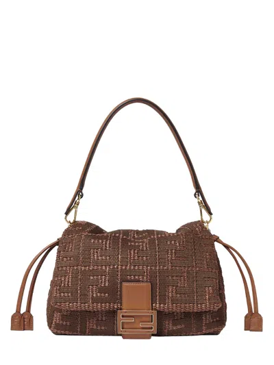 Fendi Sellier Brown Medium Baguette Mamma Bag
