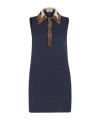 Fendi Sequin Embellished Sleeveless Mini Dress In Blue