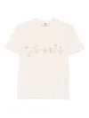 Fendi Sequin-embellished T-shirt In Neutral