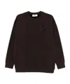 Fendi Sequin-logo Sweatshirt In Black