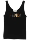Fendi Logoed Top In Black