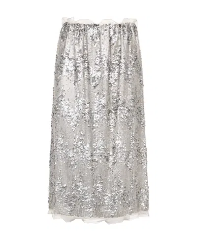Fendi Sequined Skirt In Gray