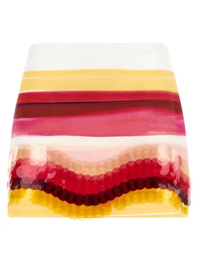 Fendi Sequin-embellished Venetian Striped Skirt In Multi