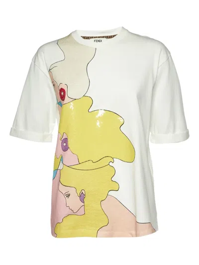 Pre-owned Fendi Sequinned Cotton T-shirt
