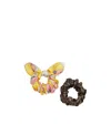 Fendi Set Of Two Silk Hair Scrunchies In Multicolor