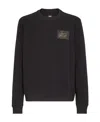 Fendi Shaded Logo-patch Sweatshirt In Black