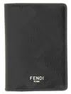 Fendi Vertical Ff All Over Card Holder Wallets Black
