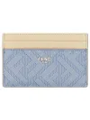 Fendi Azure Leather Wallet In Blue