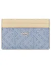 Fendi Azure Leather Wallet In Blue