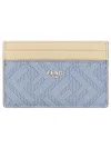 Fendi Azure Leather Wallet In Gray