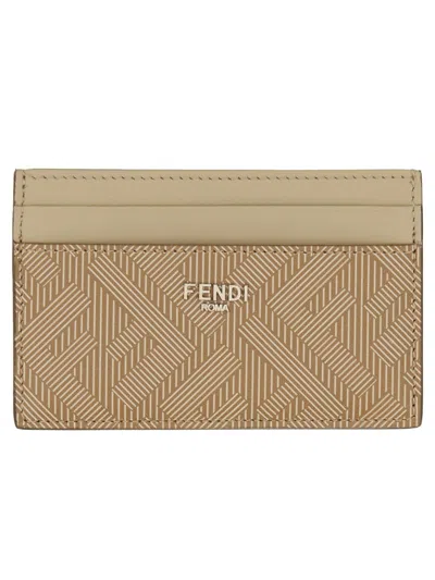 Fendi Shadow" Card Holder In Neutral