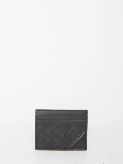 Fendi Shadow Diagonal Cardholder In Gray