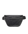 Fendi Shadow Diagonal Leather Belt Bag In Black