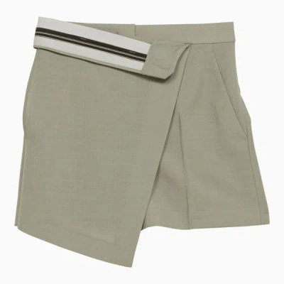 Fendi Shadow Grey Mohair Short In Brown