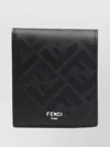 Fendi Shadow Leather Bi-fold Wallet In Black