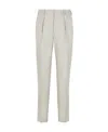 Fendi Shadow Motif Straight-leg Trousers In White