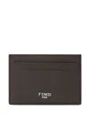 Fendi Shadow Slim Cardholder In Black
