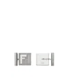 Fendi Shadow Square Cufflinks In Gray
