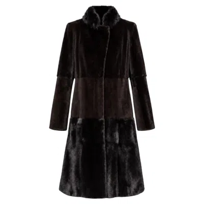 Pre-owned Fendi Sheared Mink Coat In Black