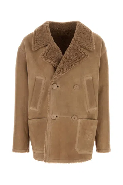 FENDI GIUBBINO IN MONTONE CAMMELLO UOMO