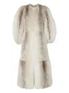 Fendi White Backed Sheepskin Coat In White