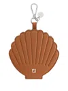 Fendi Shell-shaped Charm Keyring In Neutral