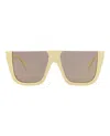 Fendi Shield-frame Acetate Sunglasses With Saddle Nose Bridge