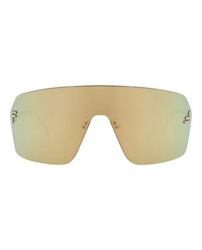 Fendi Shield-frame Metal Sunglasses With Bold Design