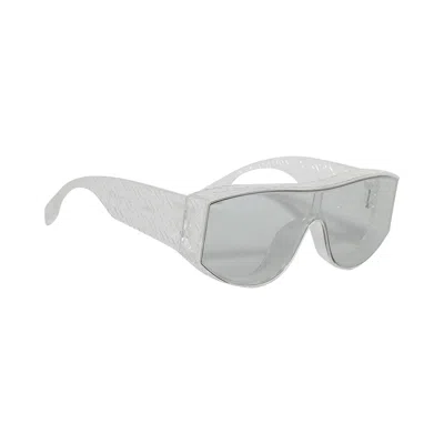 Pre-owned Fendi Shield Injection Sunglasses 'crystal/smoke' | Silver | Men's Size Onesize