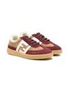 Fendi Shield Logo-appliqué Sneakers In Red