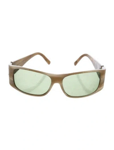 Pre-owned Fendi Shield Tinted Sunglasses In Neutral