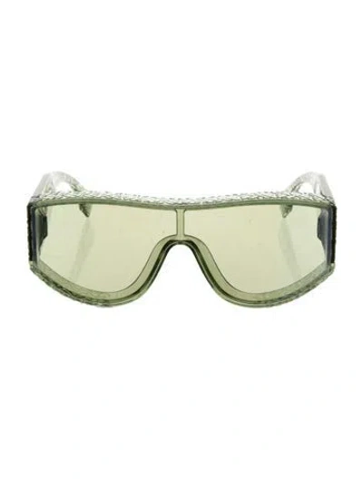 Pre-owned Fendi Shield Tinted Sunglasses In Transparent
