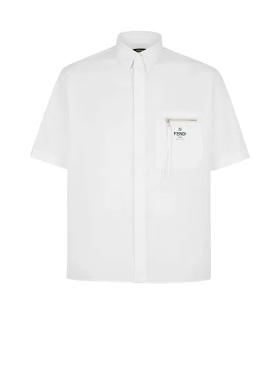 Fendi Shirt In Bianco